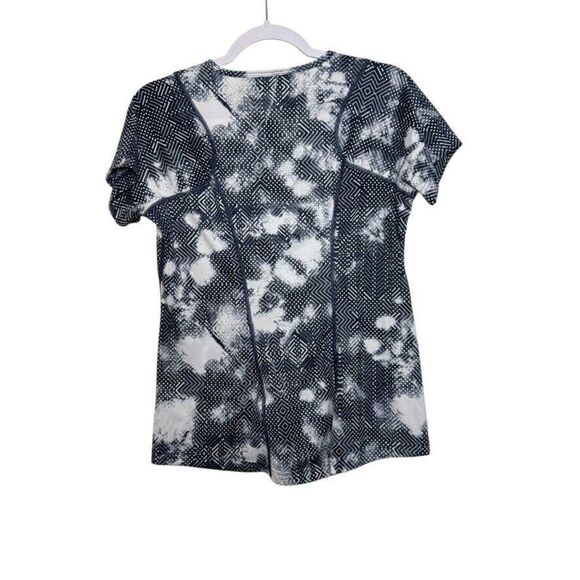 The North Face Cloud Flash Dry Short Sleeve Top Women M Blue‎ White Outdoor Hike - Picture 2 of 7